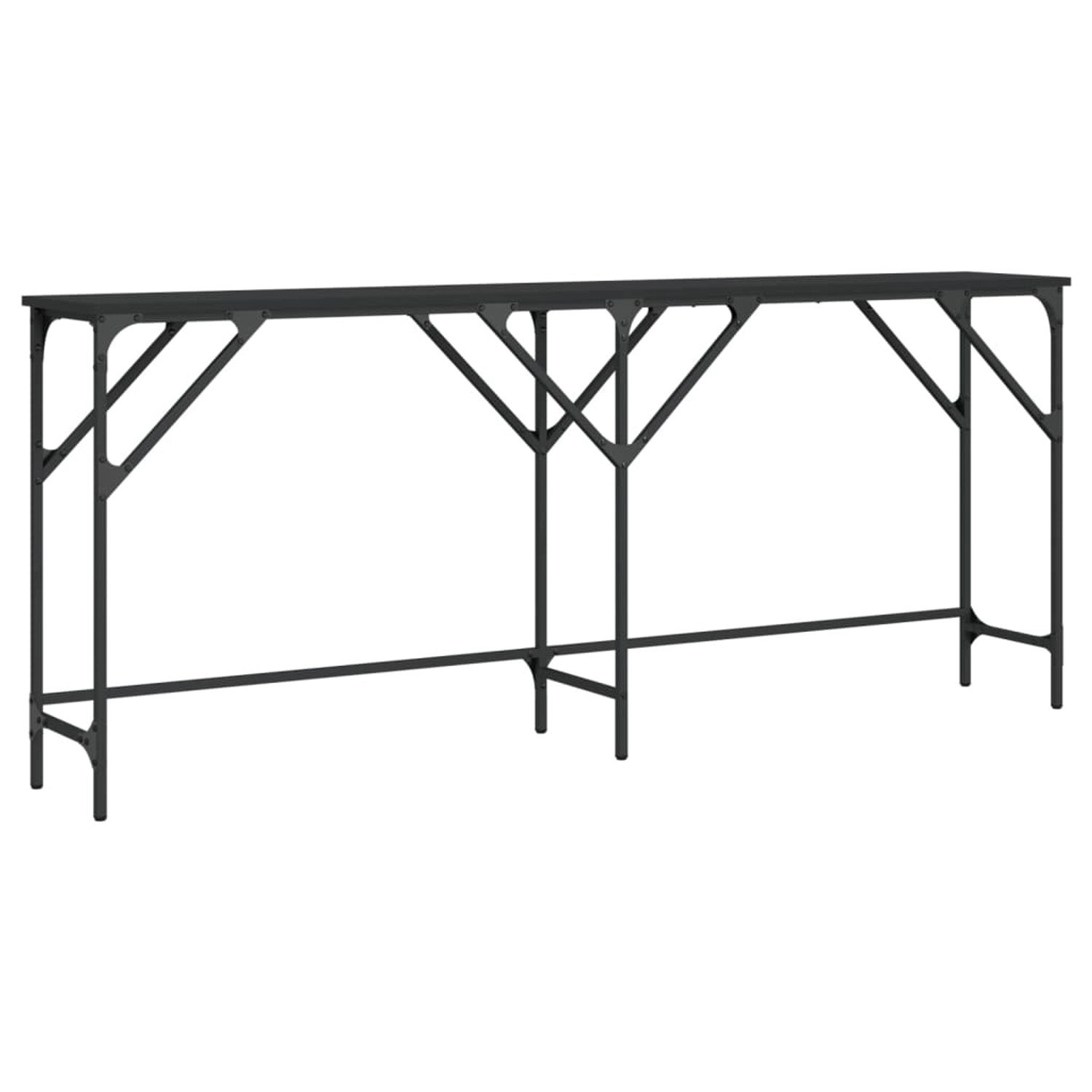 vidaXL Konsolentisch Schwarz 180x29x75 cm Holzwerkstoff günstig online kaufen