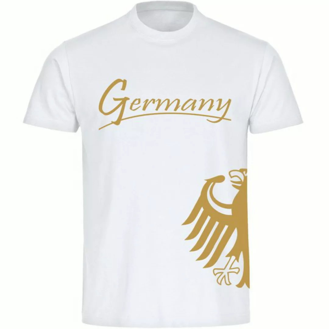 multifanshop T-Shirt Herren Germany - Adler seitlich Gold - Männer günstig online kaufen