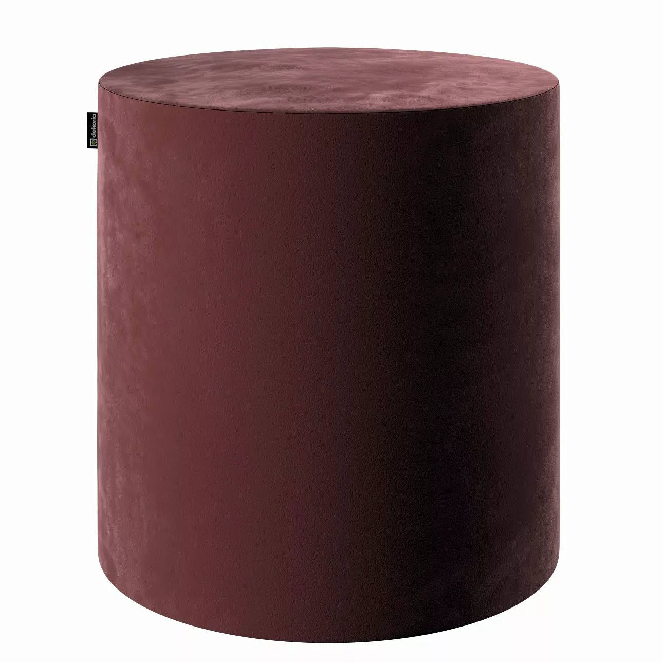 Pouf Barrel, bordeaux, ø40 cm x 40 cm, Velvet (704-26) günstig online kaufen