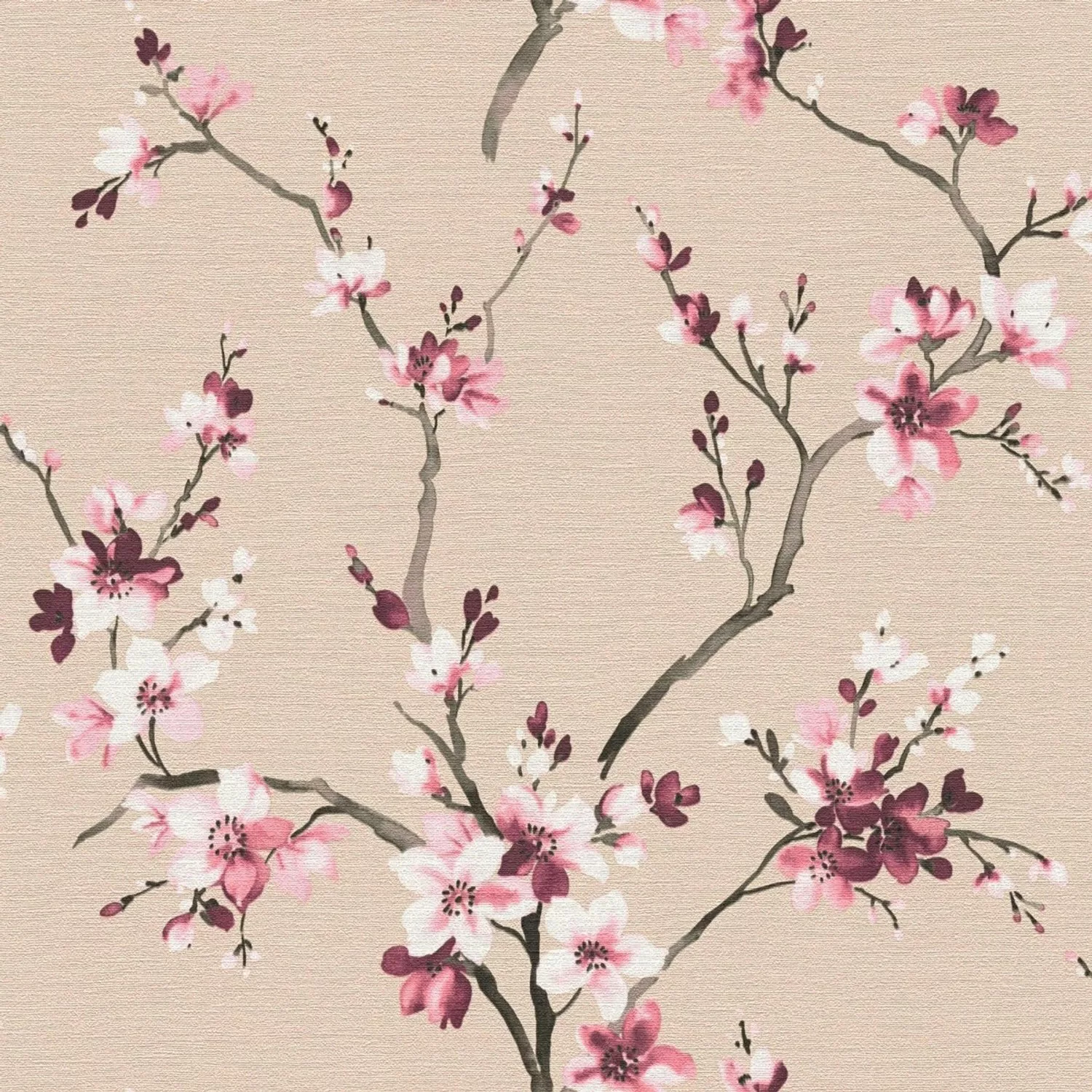 Bricoflor Chinesische Tapete Mit Rosa Blüten Romantische Vliestapete Mit Ki günstig online kaufen