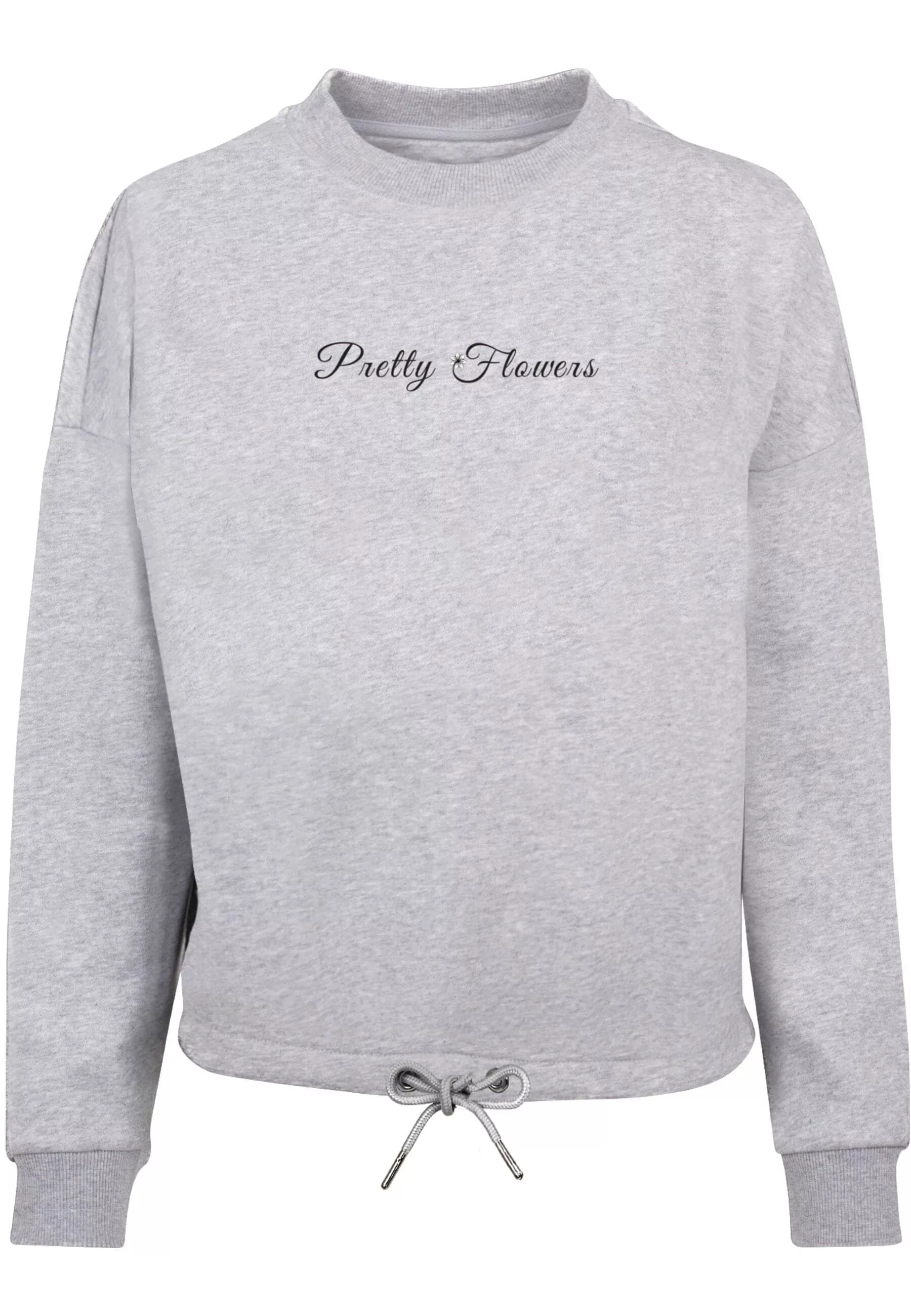 Merchcode Sweater "Merchcode Damen Ladies Pretty Flowers - Oversize Crewnec günstig online kaufen