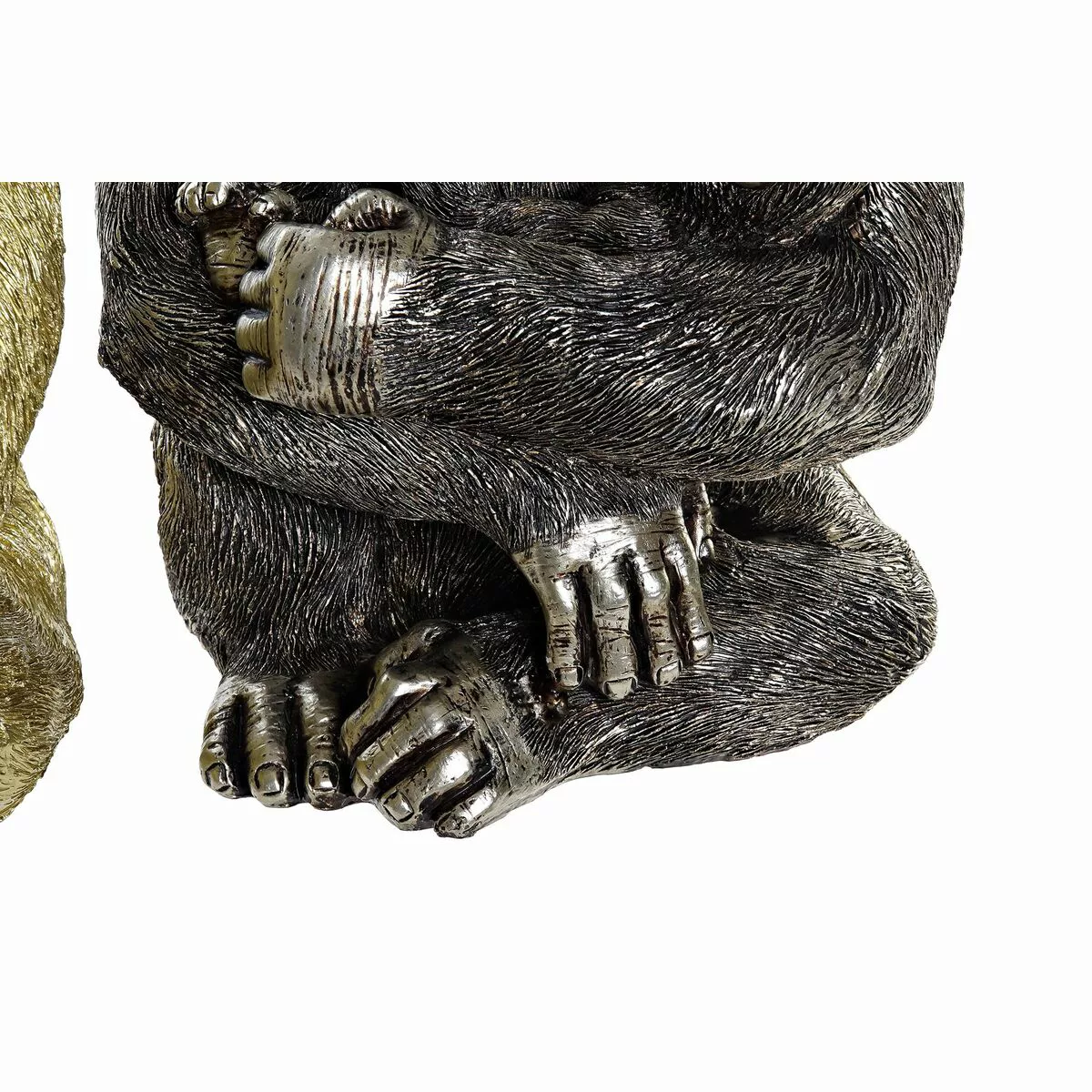 Deko-figur Dkd Home Decor Silberfarben Golden Harz Gorilla (22 X 23,5 X 31 günstig online kaufen