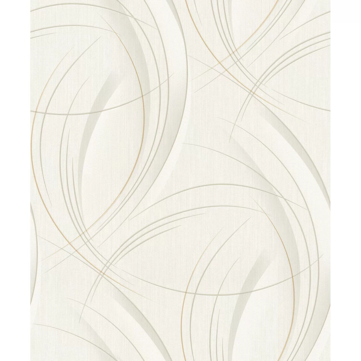 Bricoflor Moderne Tapete mit Goldenen Linien Geschwungene Linien Vliestapet günstig online kaufen