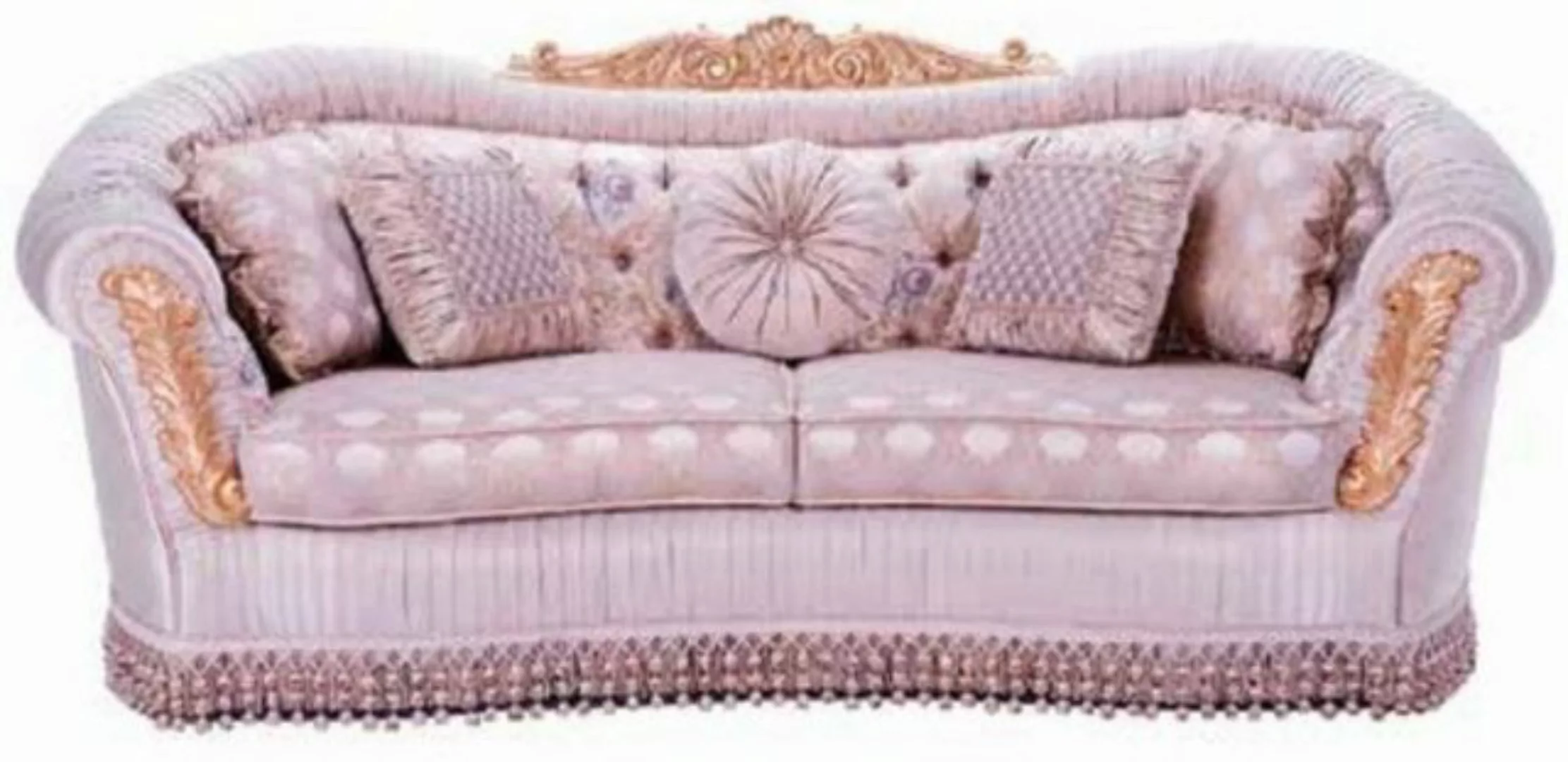 Casa Padrino Sofa Casa Padrino Luxus Barock Sofa Rosa - Prunkvolles Wohnzim günstig online kaufen