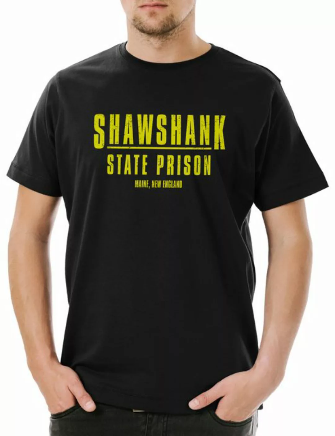 Urban Backwoods Print-Shirt Shawshank State Prison Herren T-Shirt Die Zeich günstig online kaufen