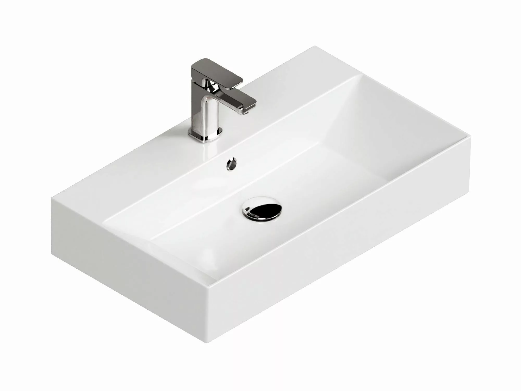 Aqua Bagno Waschbecken Aufsatzwaschbecken 70cm weiß günstig online kaufen