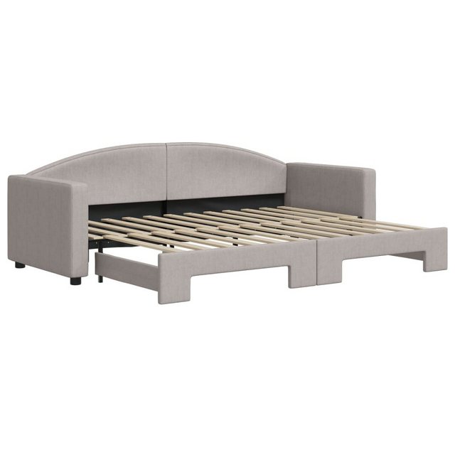 vidaXL Gästebett Gästebett Tagesbett Ausziehbar Taupe 80x200 cm Stoff Bett günstig online kaufen