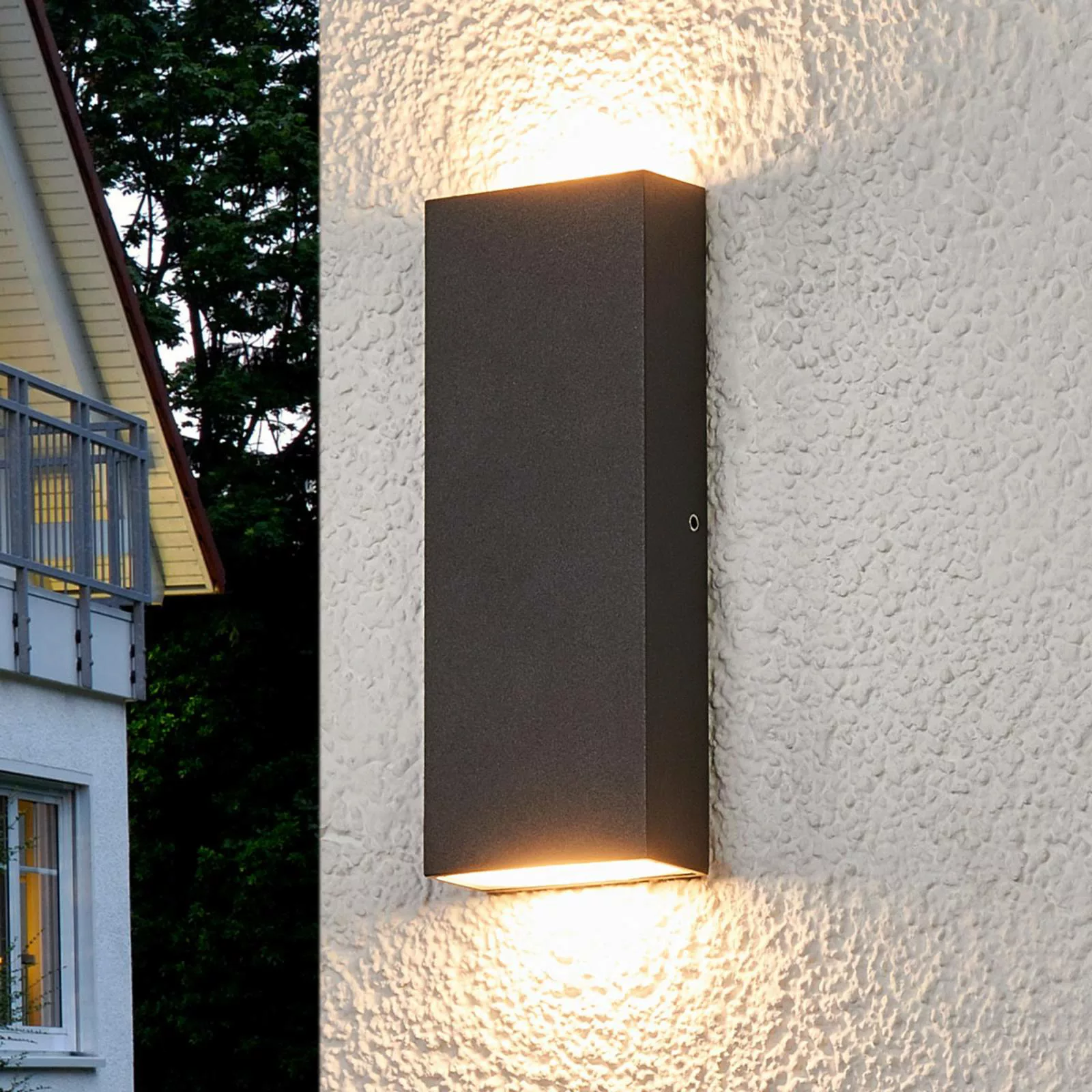 Flache LED-Außenwandlampe Corda günstig online kaufen