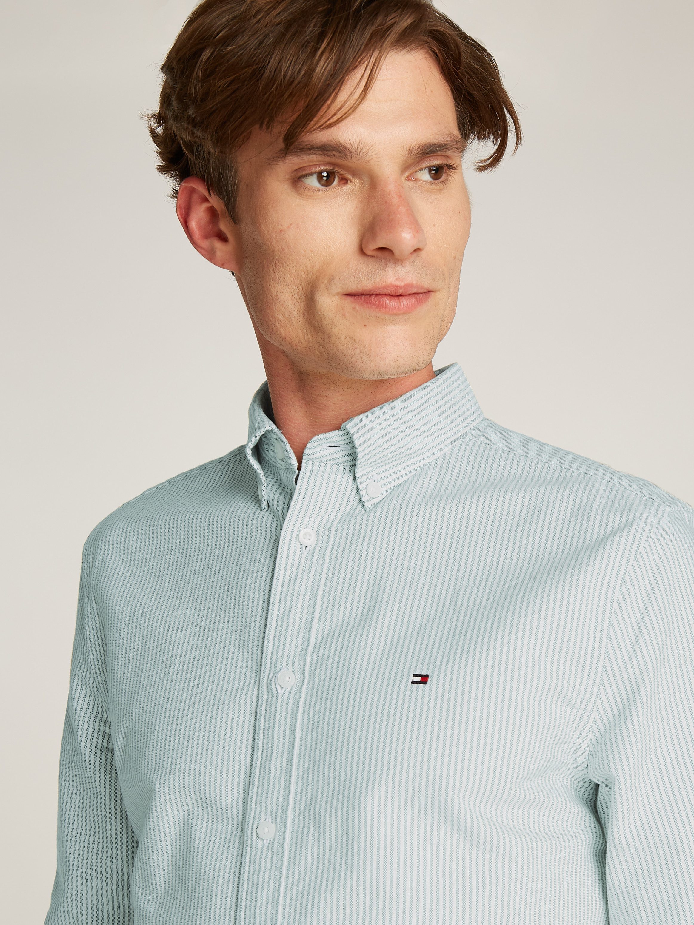 Tommy Hilfiger Langarmhemd HERITAGE OXFORD STRIPE günstig online kaufen