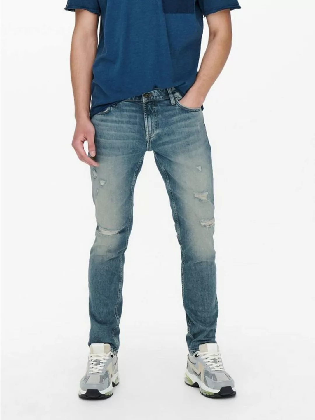 ONLY & SONS Slim-fit-Jeans Slim Fit Jeans Destroyed Denim Stretch Pants ONS günstig online kaufen