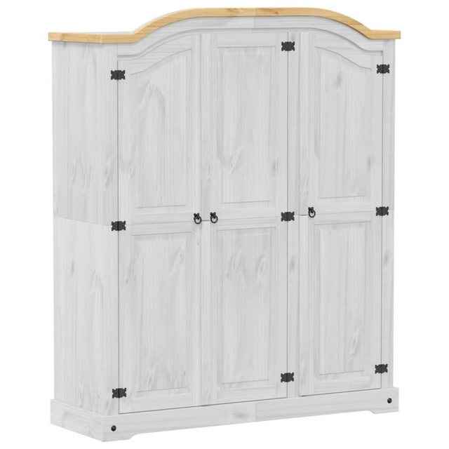 vidaXL Kleiderschrank Kleiderschrank Corona Weiß 151,5x52x186 cm Massivholz günstig online kaufen