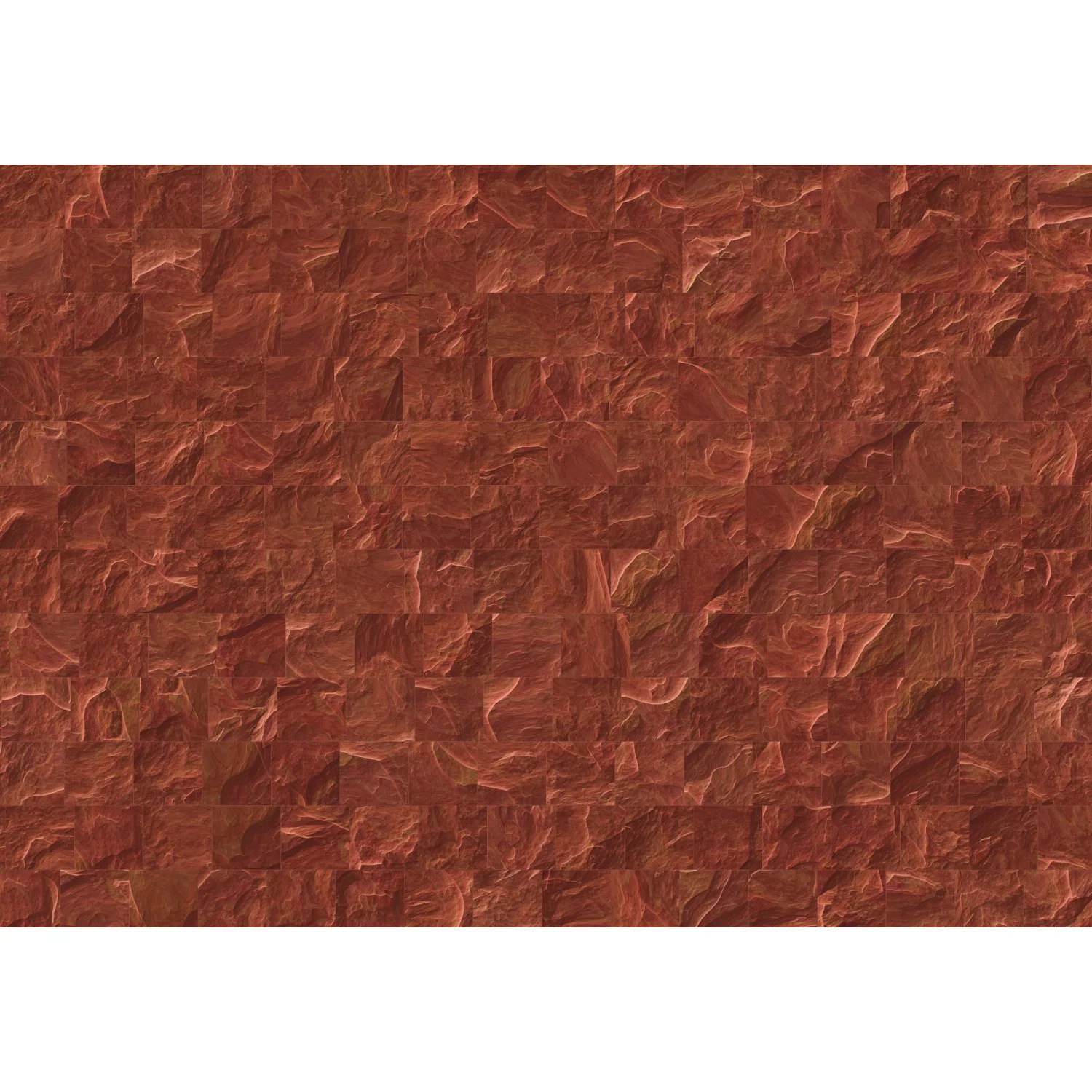 KOMAR Vlies Fototapete - Red Slate Tiles - Größe 400 x 280 cm mehrfarbig günstig online kaufen