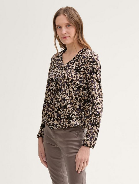 TOM TAILOR Langarmshirt T-Shirt Bluse mit Tencel™ Modal günstig online kaufen