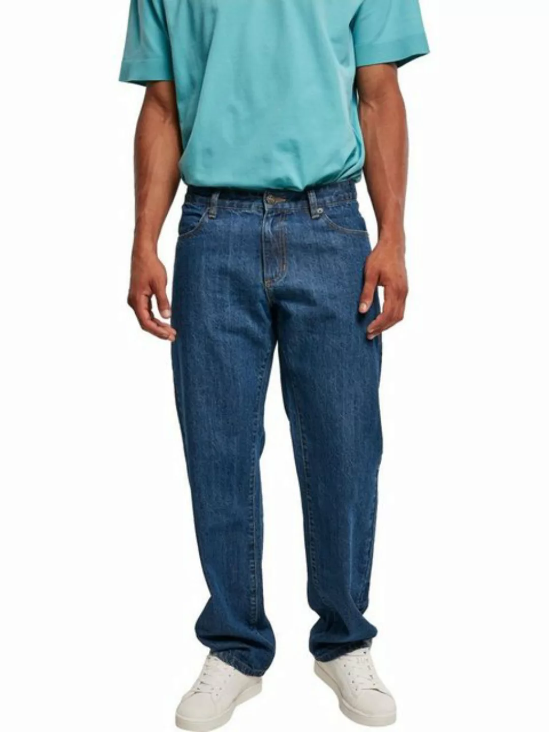 Urban Classics Herren Jeans ORGANIC TRIANGLE - Regular Fit Bootcut Leg - Bl günstig online kaufen