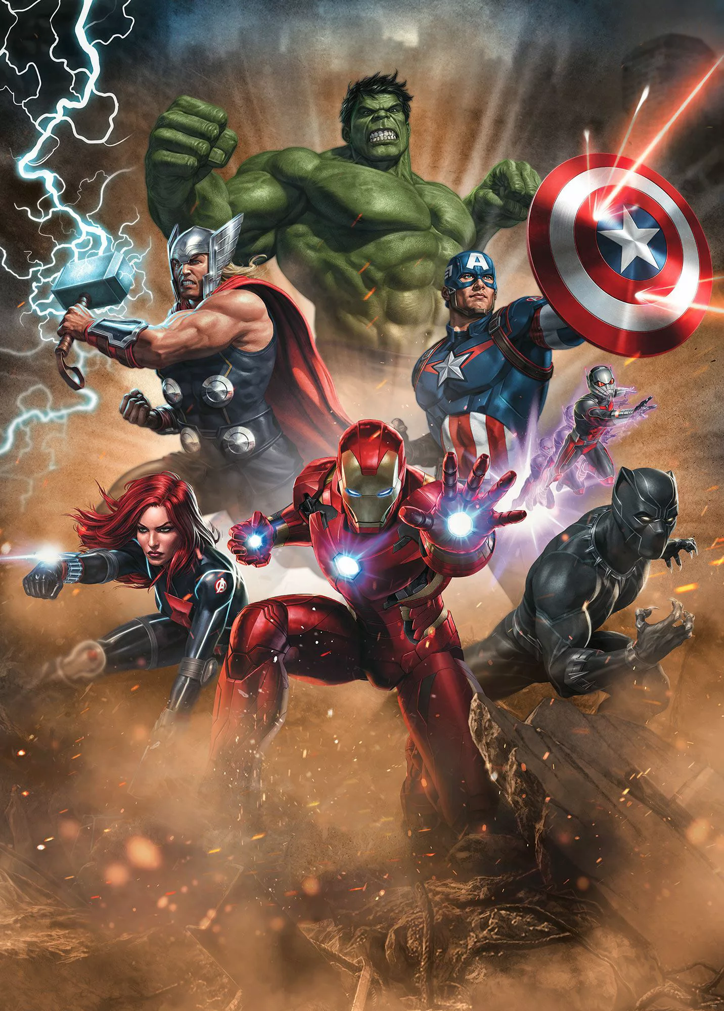 Komar Fototapete Avengers Superpower IADX4-079 B/H: ca. 200x280 cm günstig online kaufen