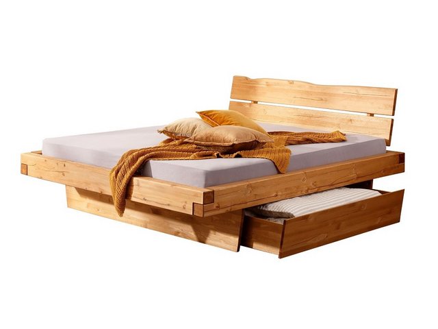 Main Möbel Massivholzbett Balkenbett mit Bettkästen 'Melissa' 160x200cm Kie günstig online kaufen