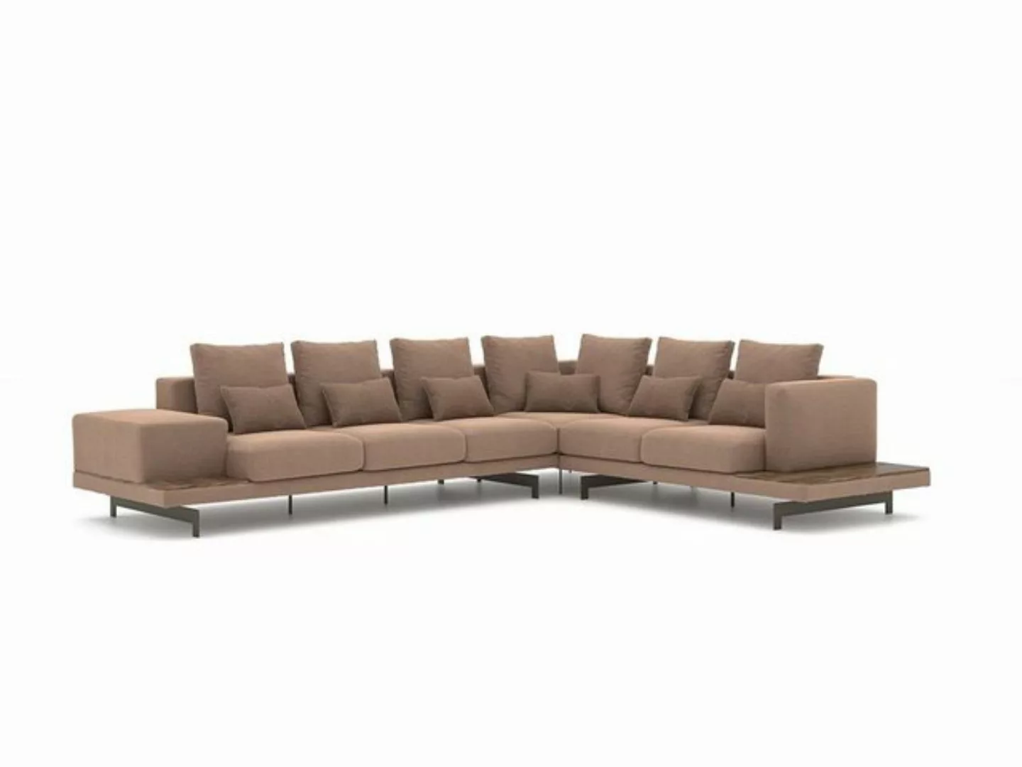 JVmoebel Ecksofa Luxus Sofa L-Form Wohnzimmer Möbel Braun Designer Neu, 3 T günstig online kaufen
