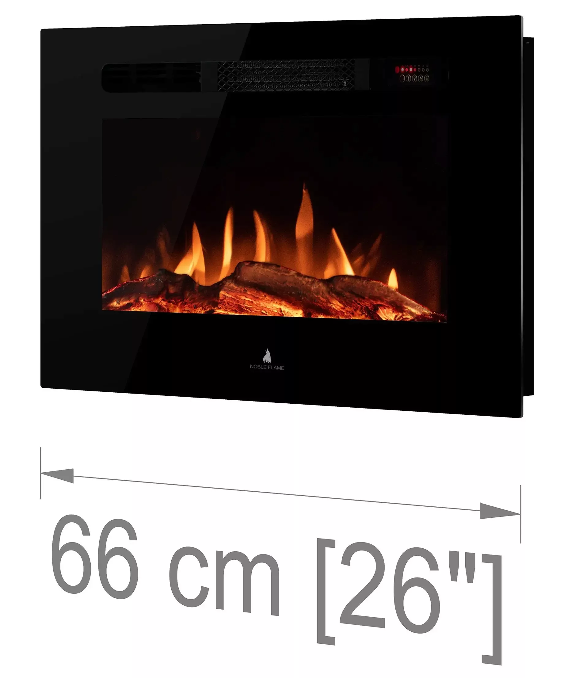 Noble Flame Paris schwarz 660 [Elektrokamin Wandeinbau/wandhängend] günstig online kaufen