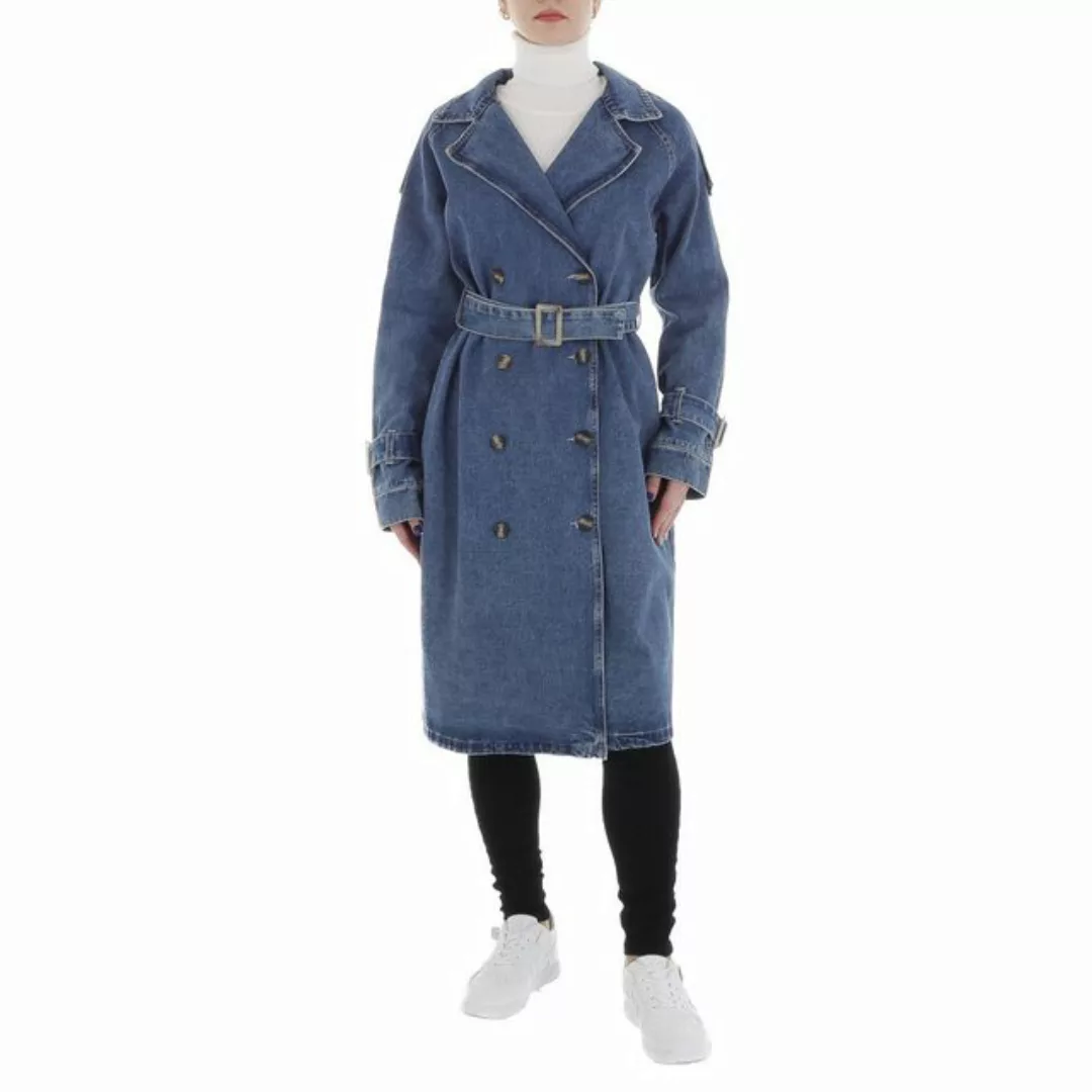 Ital-Design Trenchcoat Damen Elegant (86099112) Used-Look Trenchcoat in Bla günstig online kaufen