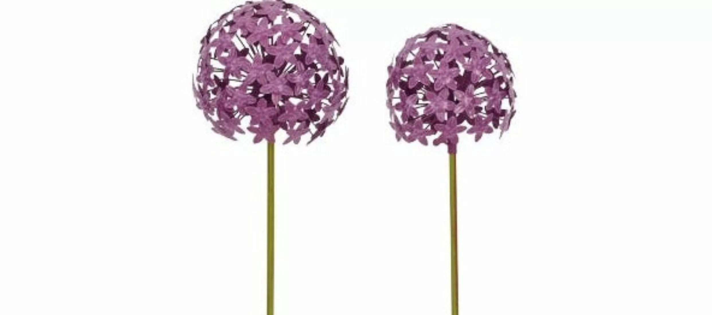 finehomegarden Gartenstecker Pflanzstecker Allium dunkellila "ArtFerro" günstig online kaufen
