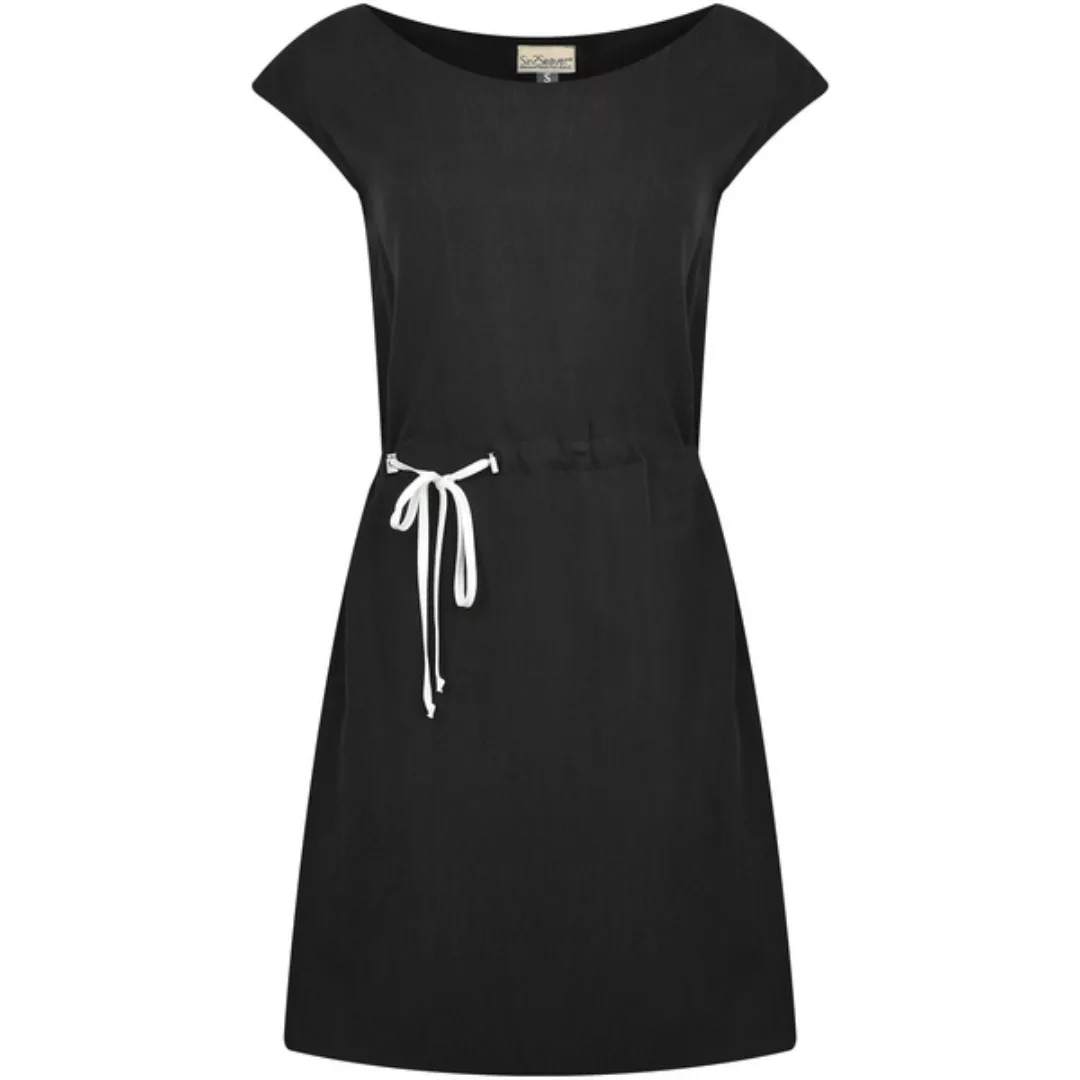 Kurzes Kleid Mit Bändern Schwarz Oder Weiß Tencel günstig online kaufen