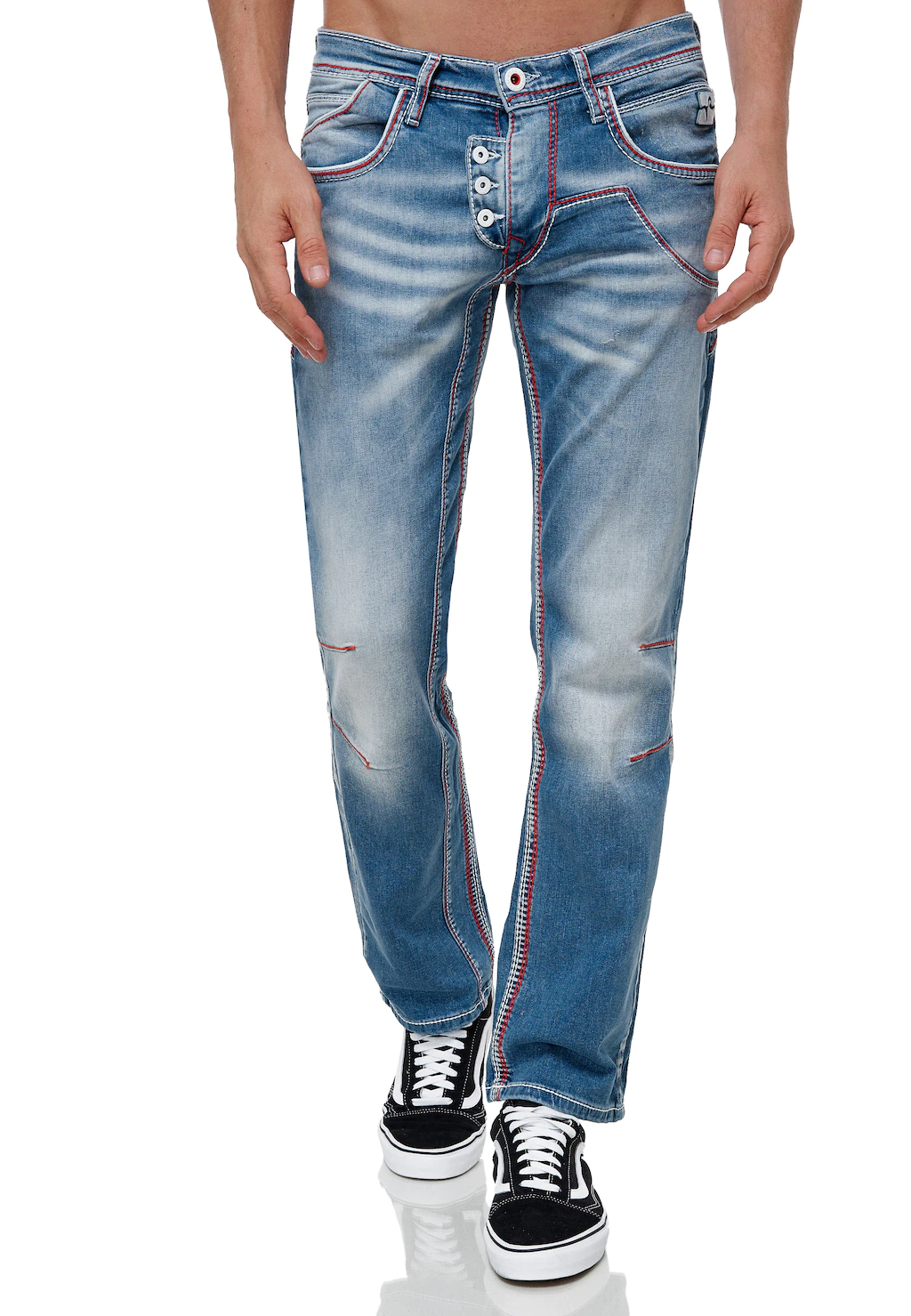 Rusty Neal Straight-Jeans "RUBEN 46", mit auffälligen Ziernähten günstig online kaufen