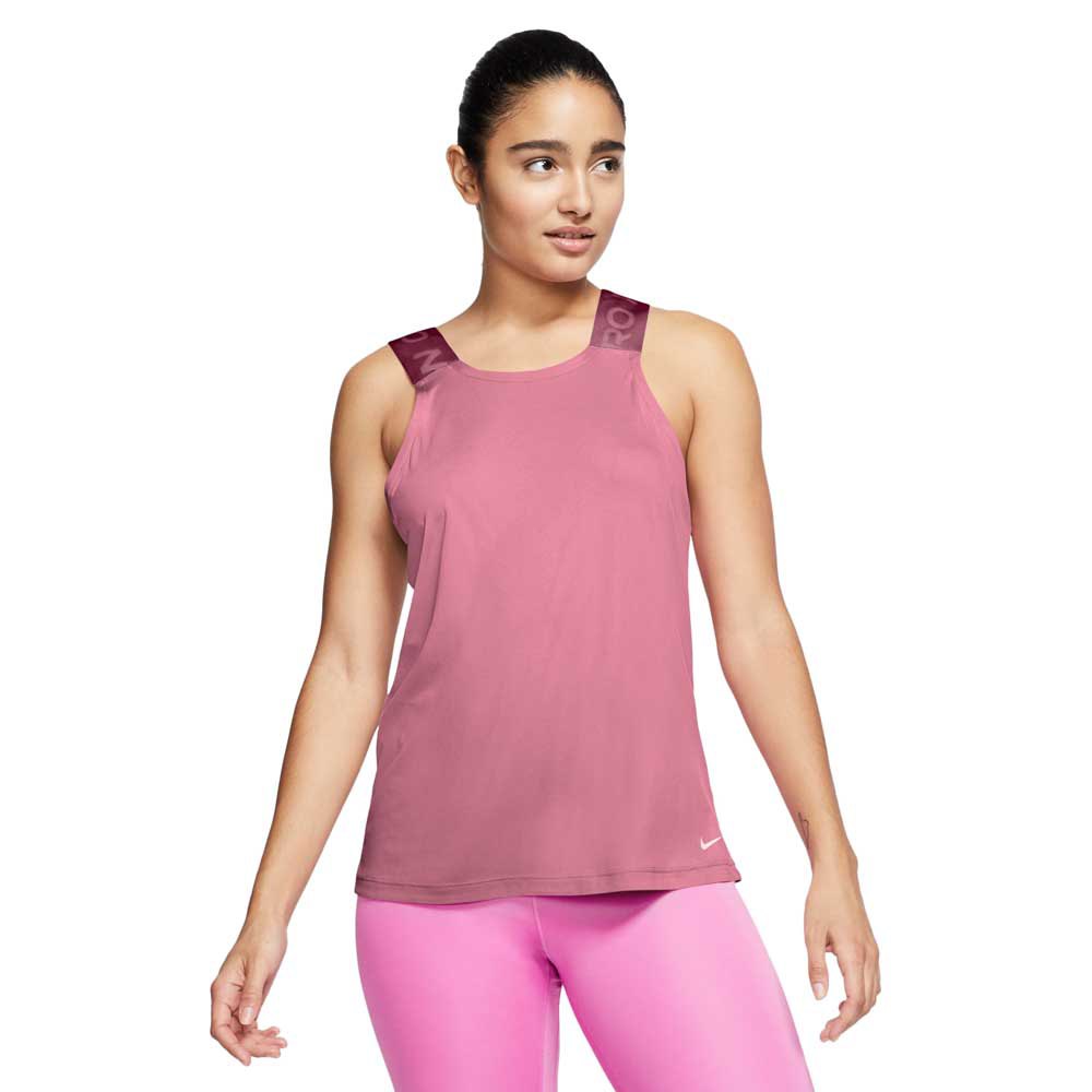 Nike Pro Dri-fit Elastika Essential Ärmelloses T-shirt S Desert Berry / Dar günstig online kaufen