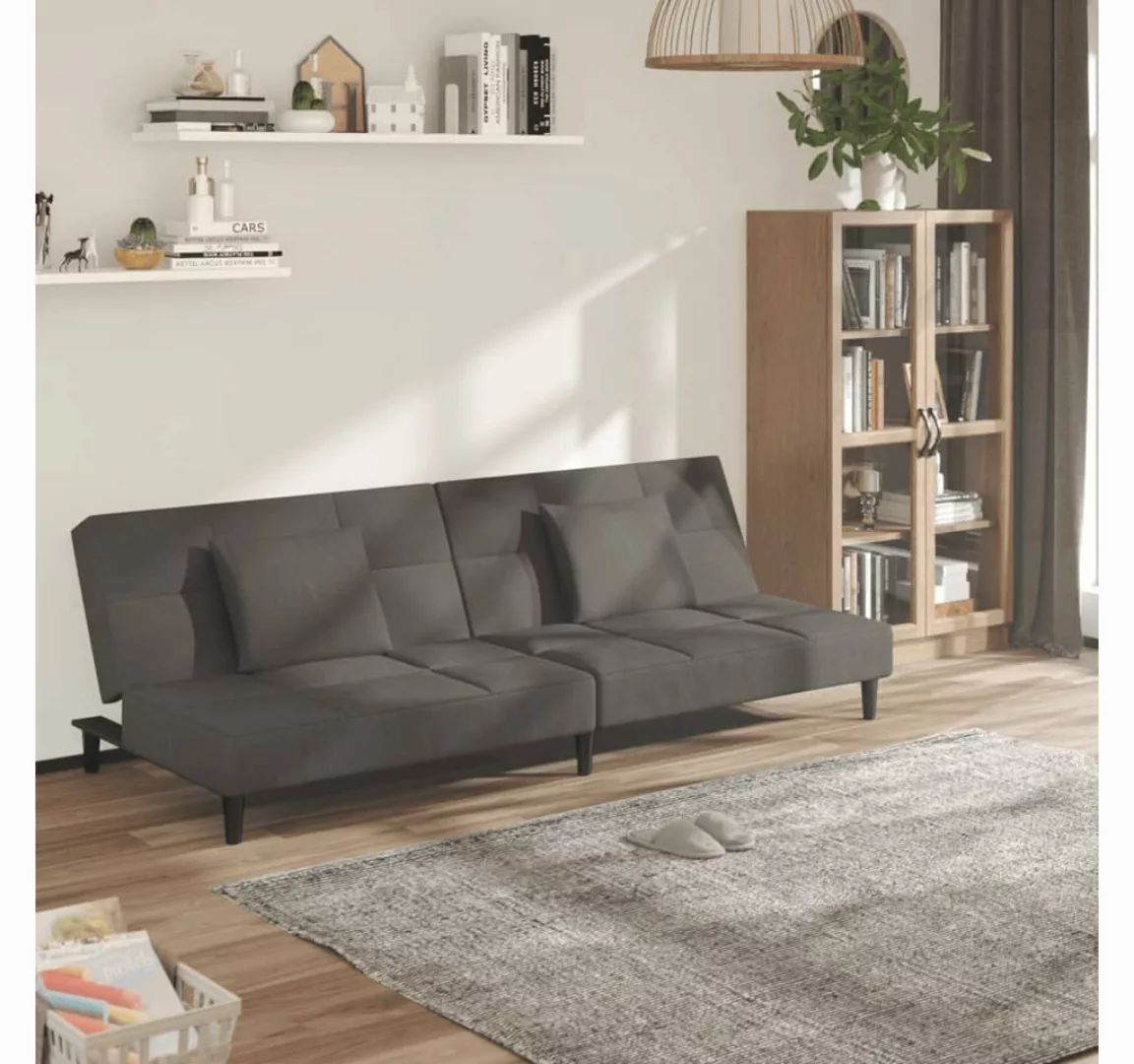 vidaXL Sofa Schlafsofa 2 Sitzer mit 2 Kissen Samt verschiedene Farben, ohne günstig online kaufen