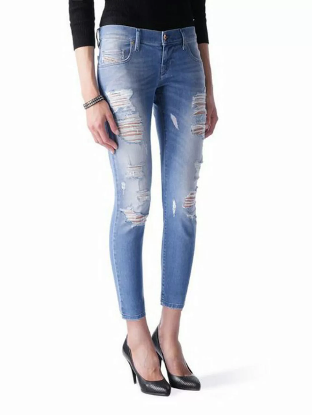 Diesel Skinny-fit-Jeans Diesel Damen Jeans Hose Grupee-Ancle 0669Y Super Sl günstig online kaufen