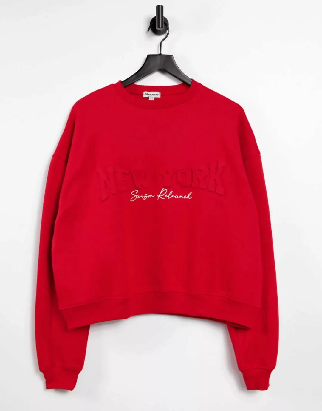 Public Desire – Sweatshirt mit Motiv in Rot günstig online kaufen