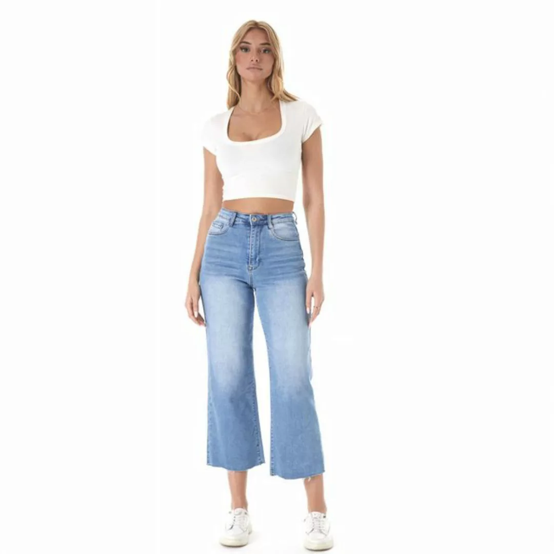 Ital-Design 7/8-Jeans Damen Freizeit (86746070) Destroyed-Look Stretch High günstig online kaufen