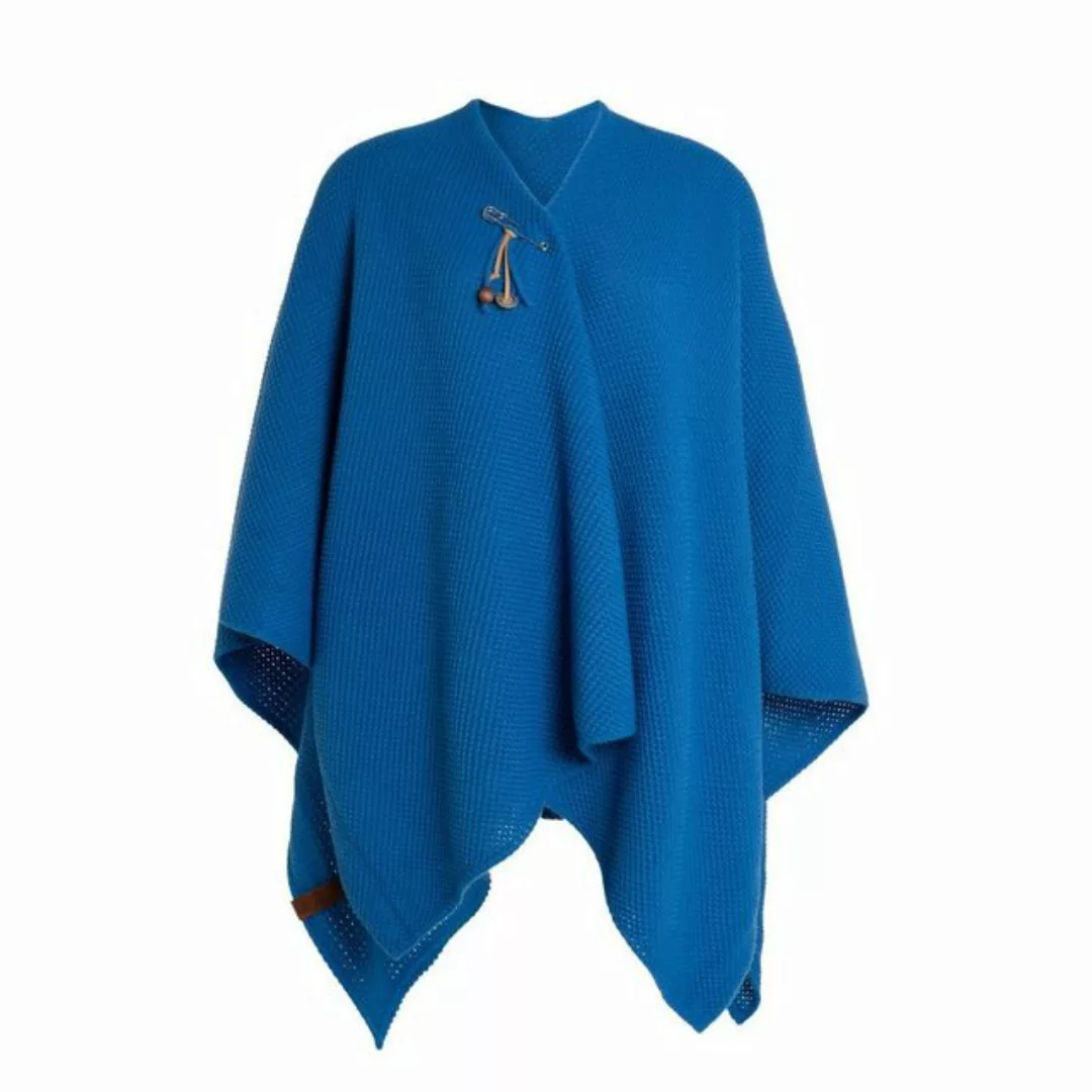 Knit Factory Strickponcho Jazz Poncho capes One Size Glatt Dunkelblau (1-tl günstig online kaufen