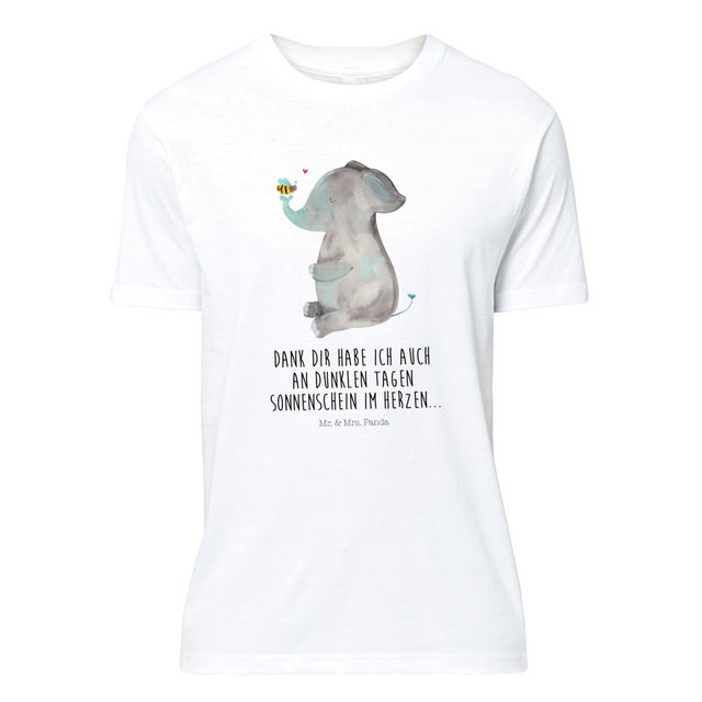 Mr. & Mrs. Panda T-Shirt Elefant & Biene - Weiß - Geschenk, S, Hochzeitsges günstig online kaufen