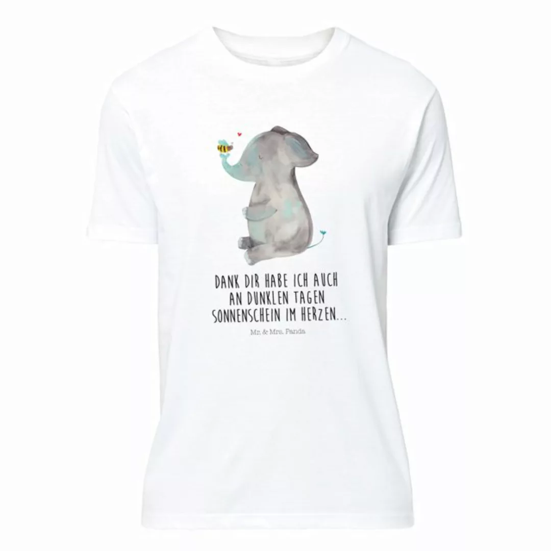 Mr. & Mrs. Panda T-Shirt Elefant & Biene - Weiß - Geschenk, S, Hochzeitsges günstig online kaufen