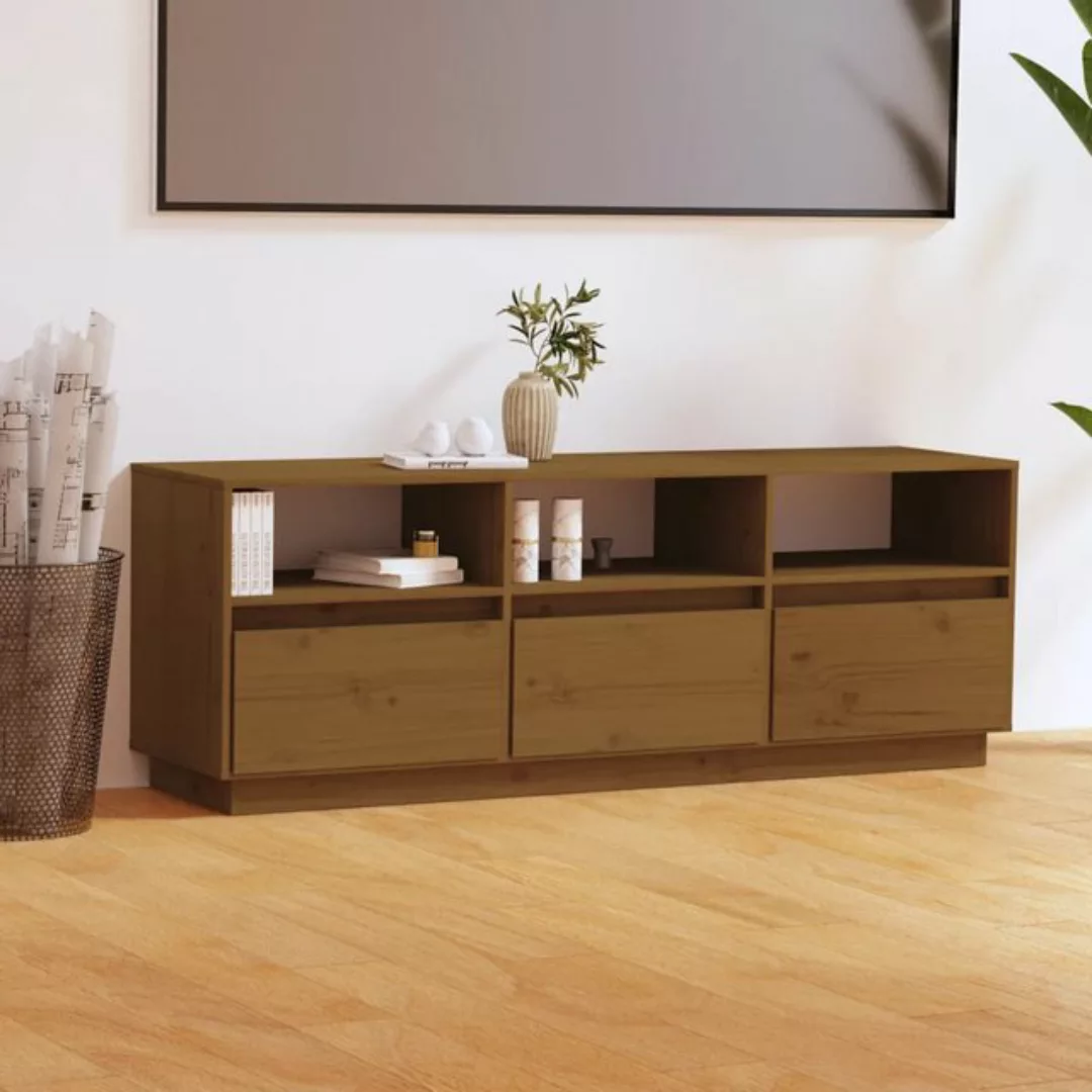 vidaXL TV-Schrank TV-Schrank Honigbraun 140x37x50 cm Massivholz Kiefer Lowb günstig online kaufen