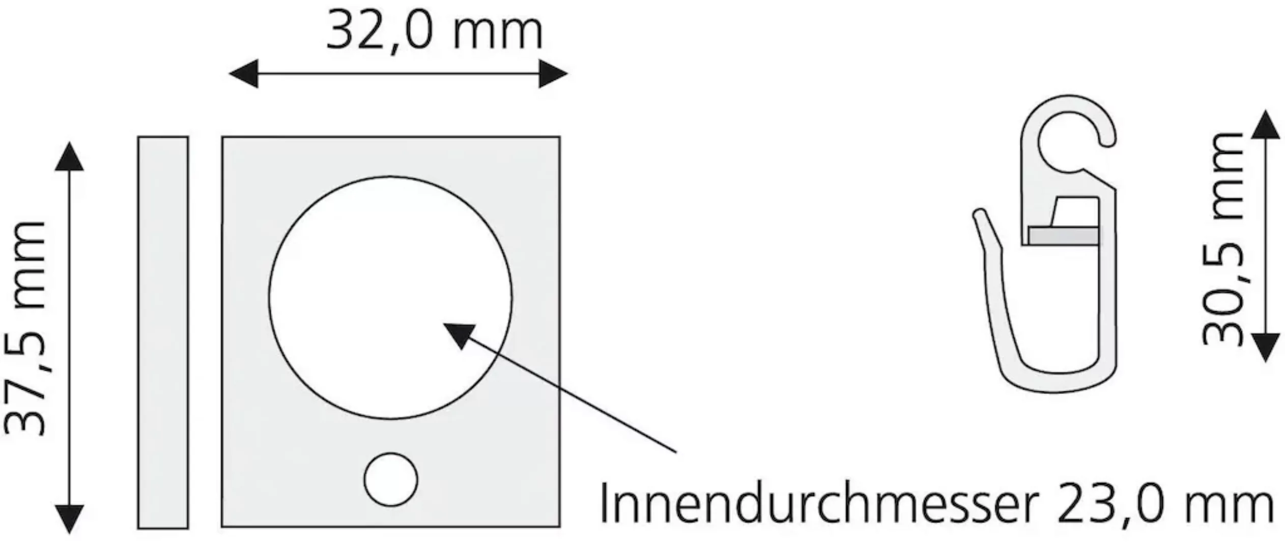 Liedeco Gardinenring, (Set, 8 St., mit Faltenlegehaken) günstig online kaufen