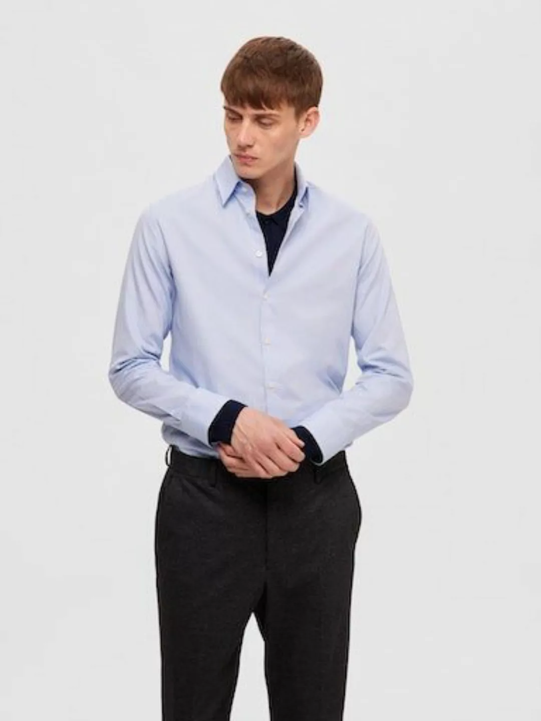 SELECTED HOMME Langarmhemd SLHSLIMSOHO-DETAIL SHIRT LS NOOS günstig online kaufen