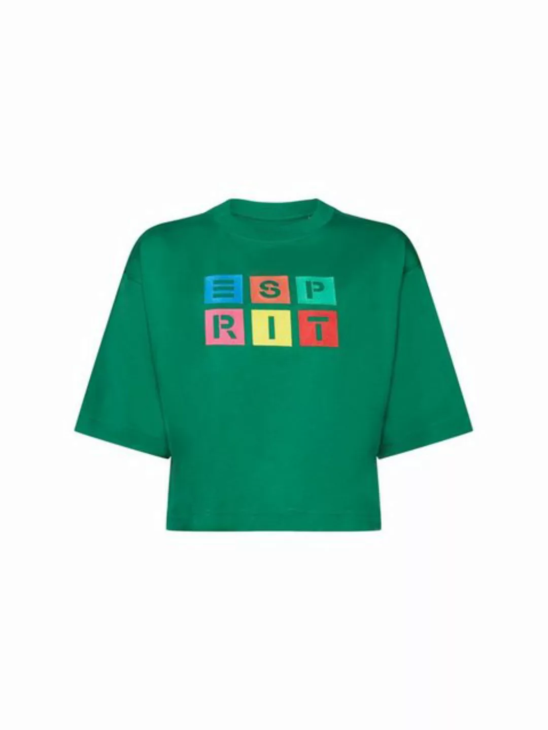 Esprit T-Shirt Baumwoll-T-Shirt mit Logostickerei (1-tlg) günstig online kaufen