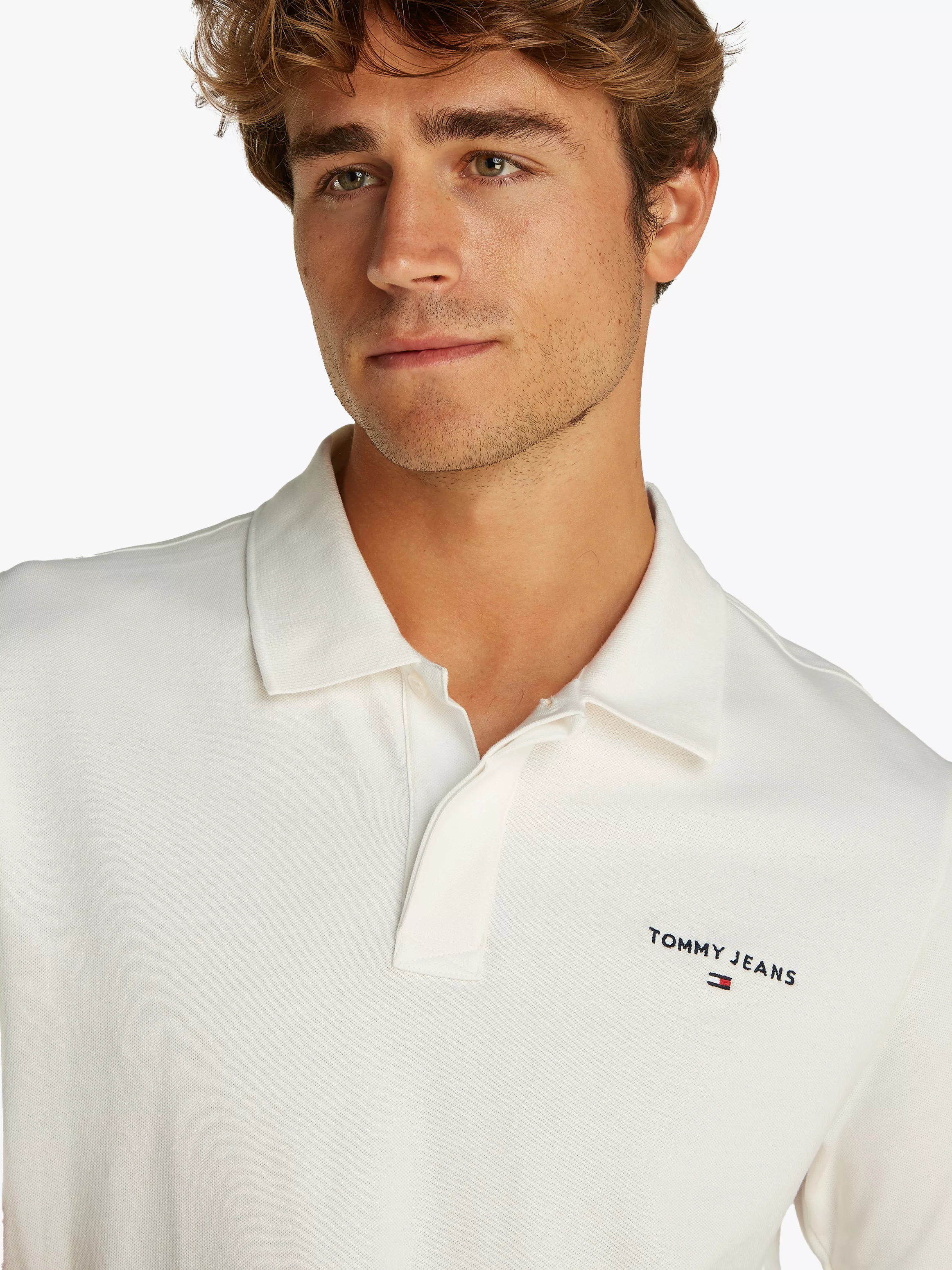 Tommy Jeans Poloshirt "TJM REG LINEAR POLO EXT", Mit Rundhalsausschnitt günstig online kaufen