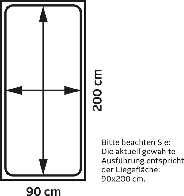 Relita Massivholzbett Nora, Buche massiv, ohne Lattenrost, 2 Ausführungen günstig online kaufen