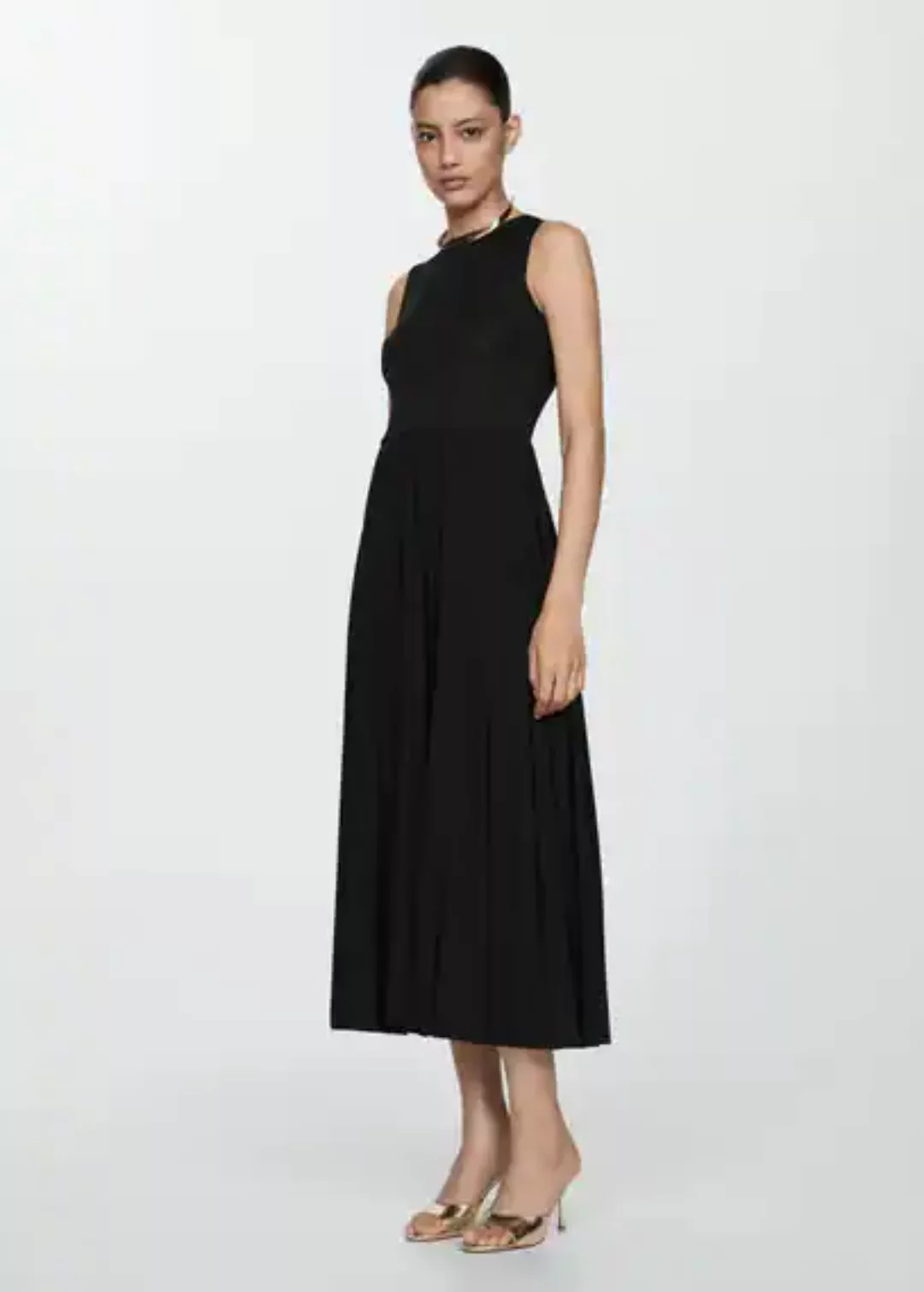 Plissiertes Midi-Kleid günstig online kaufen