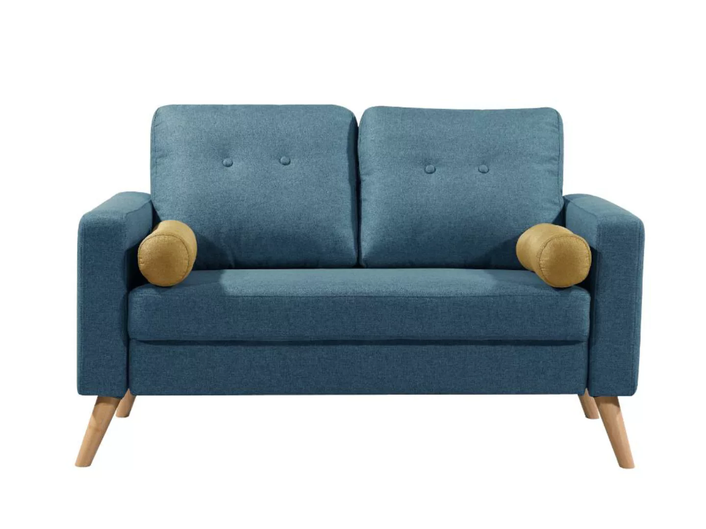 Sofa 2-Sitzer - Stoff - Blau - TATUM günstig online kaufen