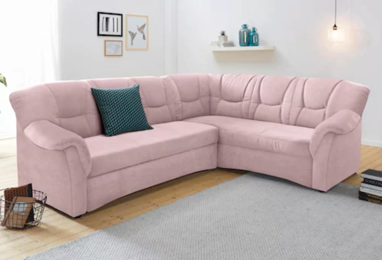 DOMO collection Ecksofa "Sarafina L-Form", wahlweise mit Bettfunktion, opti günstig online kaufen