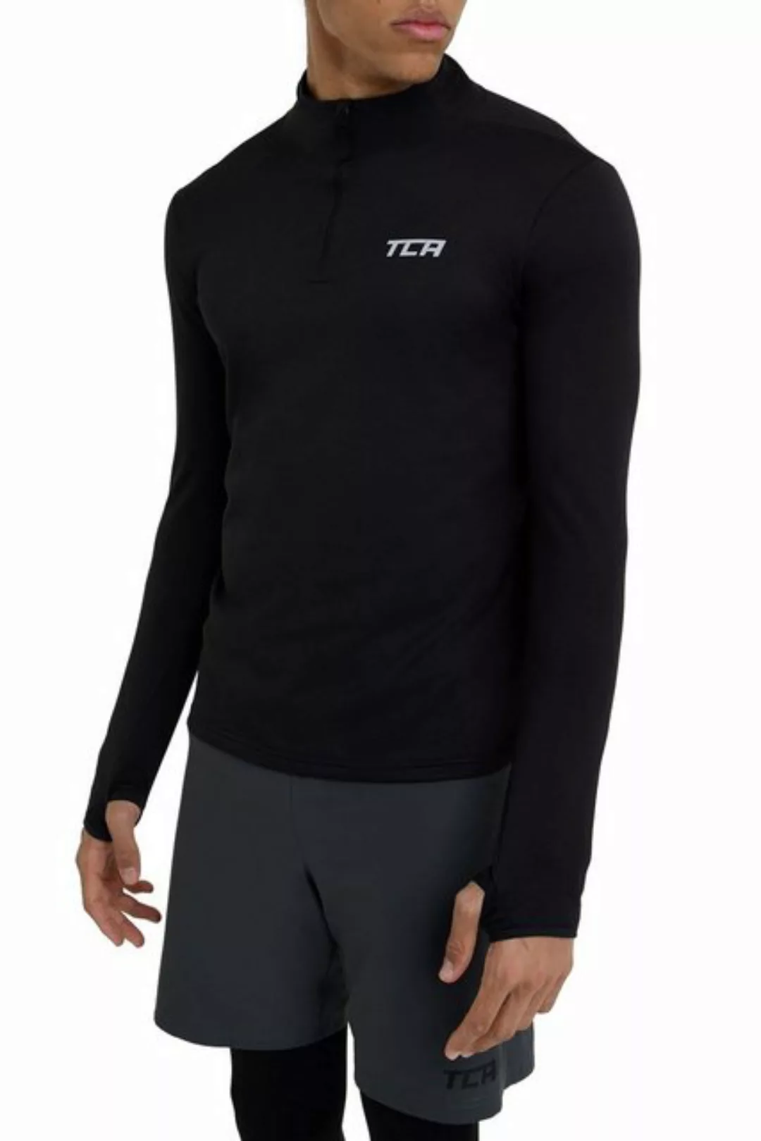 TCA Langarmshirt TCA Herren Cloud Fleece Sporttop Laufshirt - Schwarz (1-tl günstig online kaufen