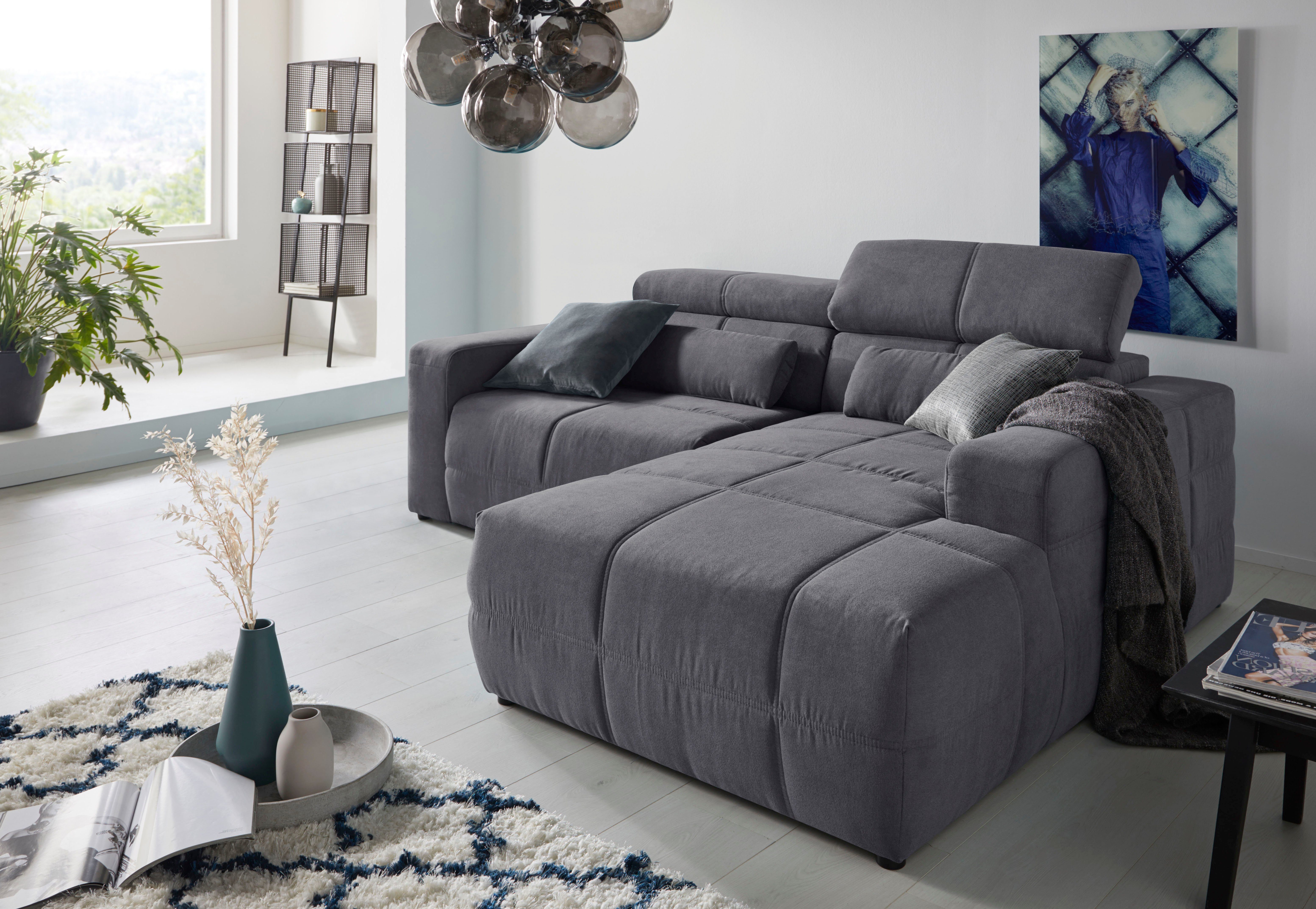 DOMO collection Ecksofa Brandon, inkl. Kopfteilverstellung, günstig online kaufen