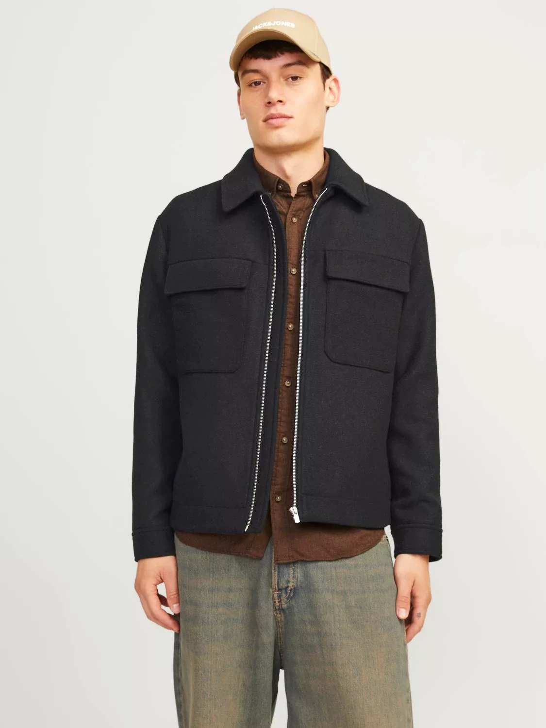 Jack & Jones Wolljacke "JPRBLURUSSEL WOOL BLEND JACKET SN", ohne Kapuze günstig online kaufen