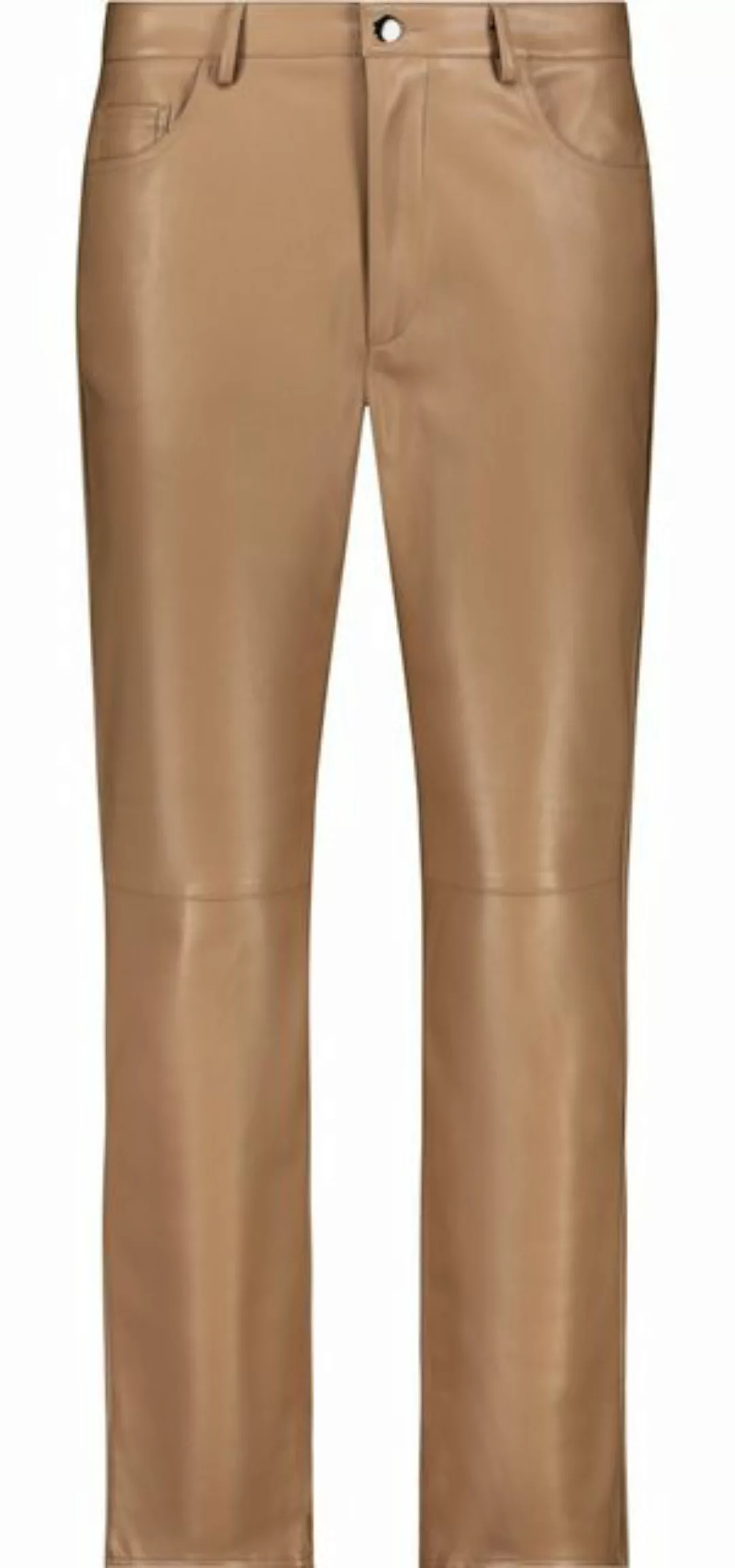 Monari 2-in-1-Hose Straight-Lederimitat-Hose caramel günstig online kaufen