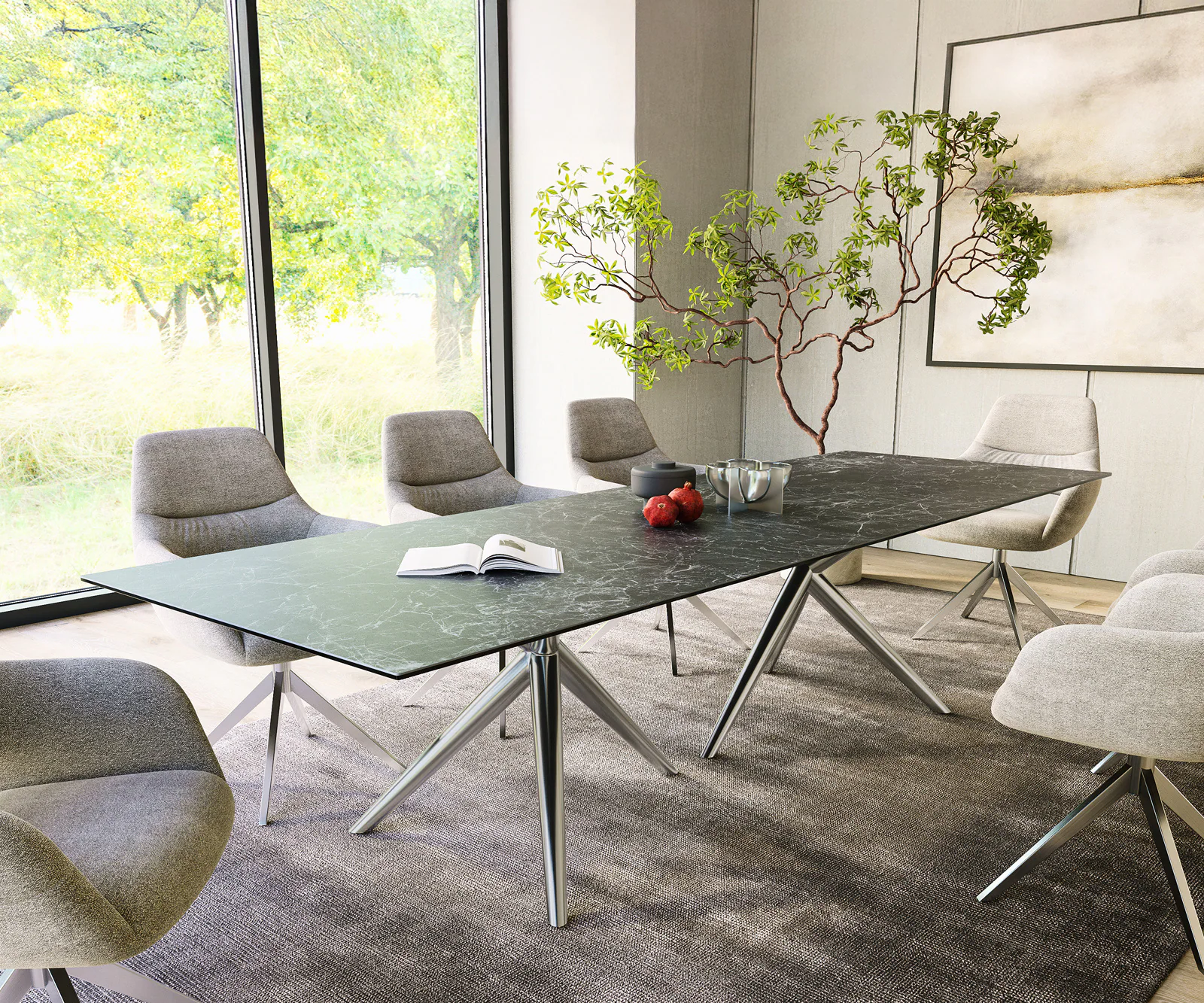 DELIFE Esstisch Edge, Keramik Laminam®Nero Greco günstig online kaufen