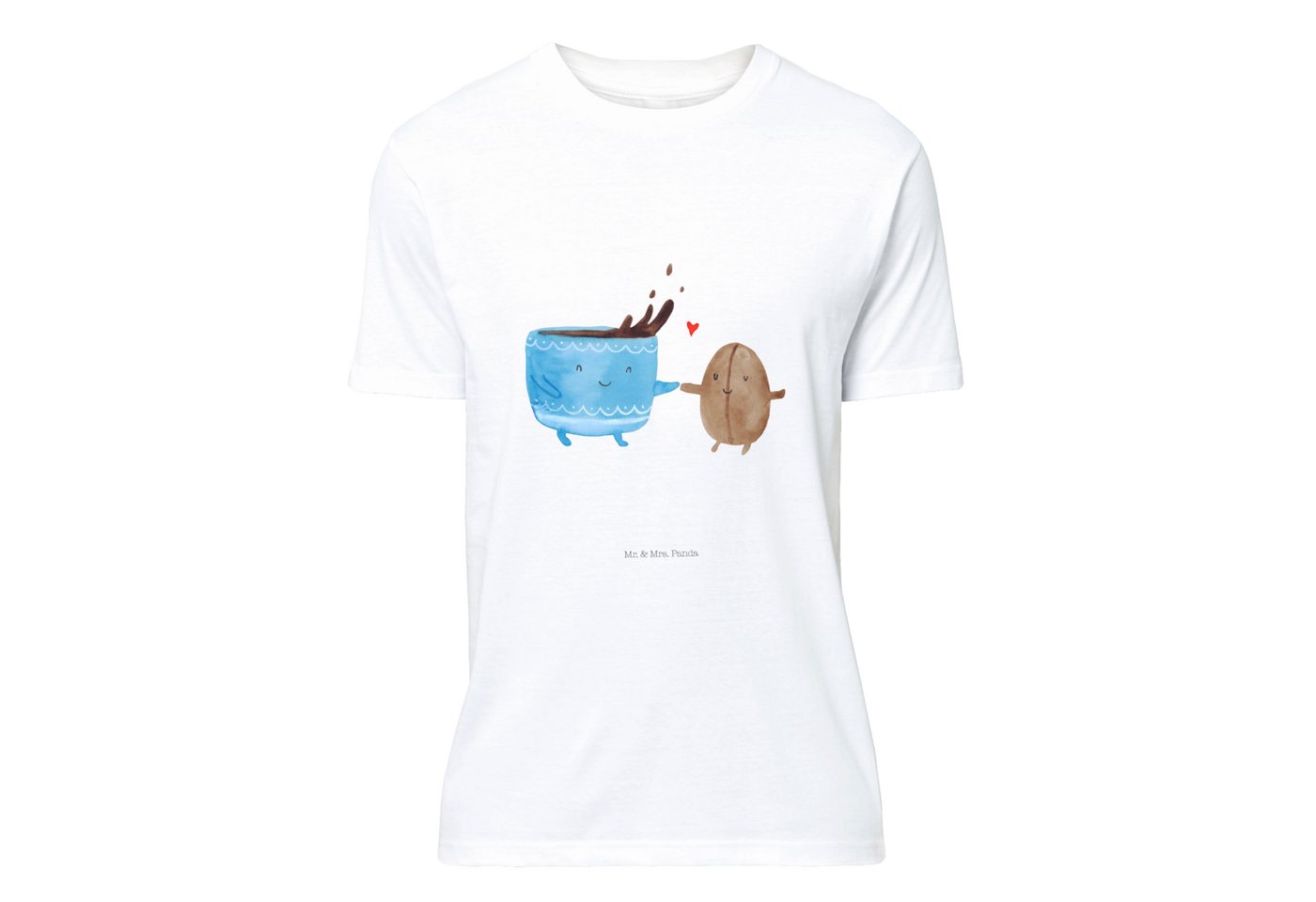 Mr. & Mrs. Panda T-Shirt Kaffee Bohne - Weiß - Geschenk, Lustiges T-Shirt, günstig online kaufen