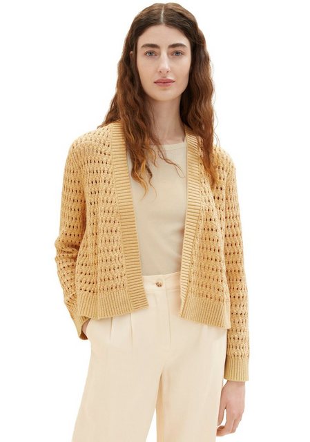 TOM TAILOR Cardigan mit Rippstrickbündchen am Saum günstig online kaufen